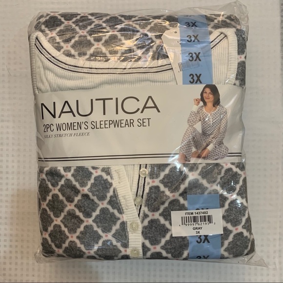 New Nautica 2-piece Pajamas PJs Set Gray Size 3X - Picture 7 of 13
